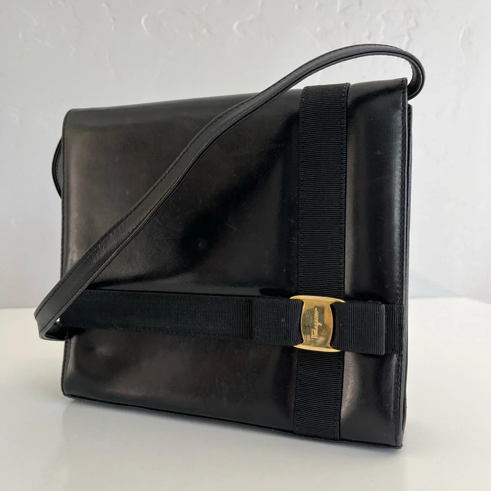 Auth VTG FERRAGAMO Leather Bag - Picture 2 of 10